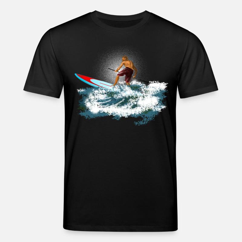 Paddleboarder - Stanley/Stella Unisex Bio-T-Shirt CREATOR  - Schwarz