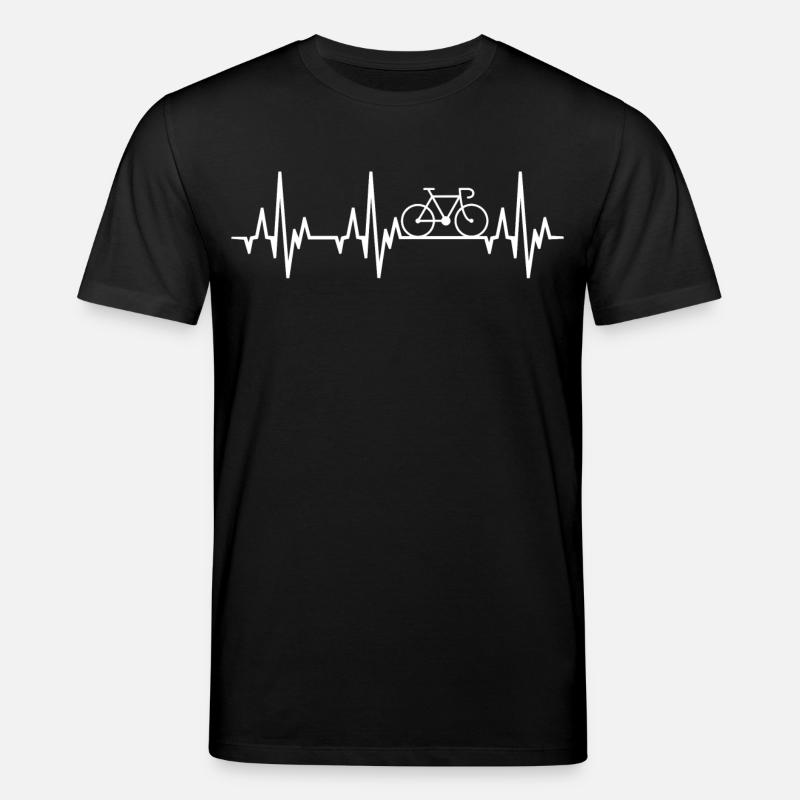 Vélo de course Heartbeat - design - T-shirt bio CREATOR Stanley/Stella Unisexe - noir