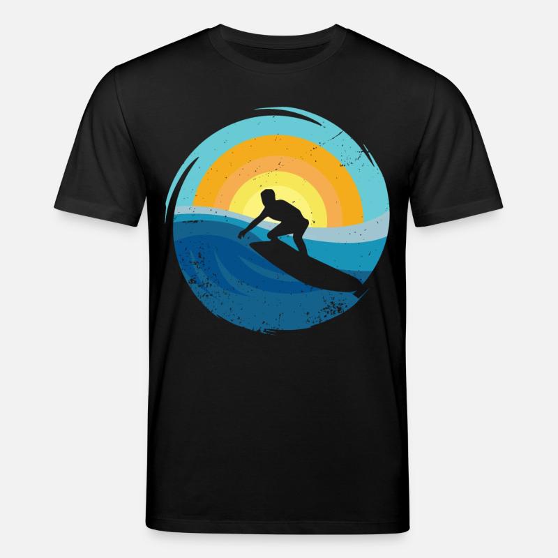 Surfer - Surfboard - Stanley/Stella Unisex Bio-T-Shirt CREATOR  - Schwarz