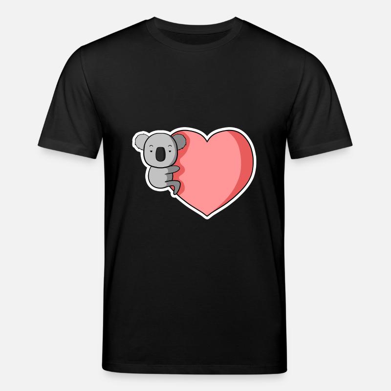 Koala Herzumarmung - Stanley/Stella Unisex Bio-T-Shirt CREATOR  - Schwarz
