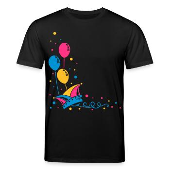 Narrenkappe Karneval Fasching - Stanley/Stella Unisex Bio-T-Shirt CREATOR  - Schwarz - Vorne - Alina (178cm) & Michal (187cm)