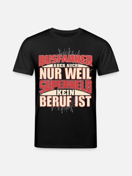 Busfahrer Superheld - Stanley/Stella Unisex Bio-T-Shirt CREATOR  - Schwarz