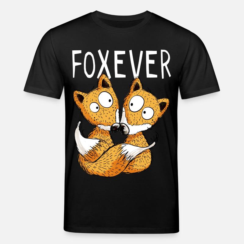 Foxever - Forever - Fuchs - Partnerschaft - Paar - Stanley/Stella Unisex Bio-T-Shirt CREATOR  - Schwarz