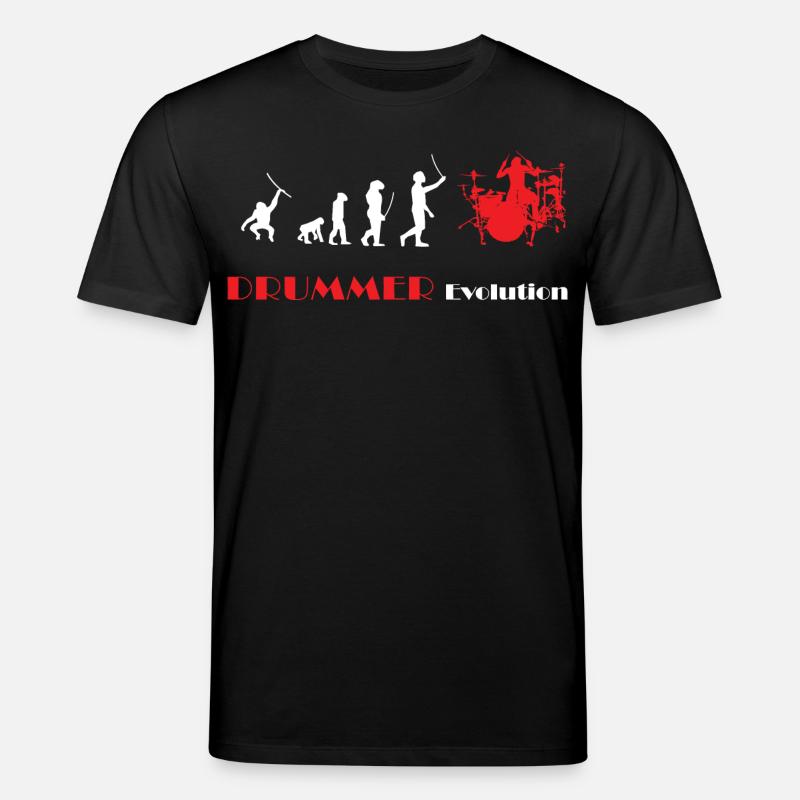 DRUMMER Evolution rot - T-shirt bio CREATOR Stanley/Stella Unisexe - noir