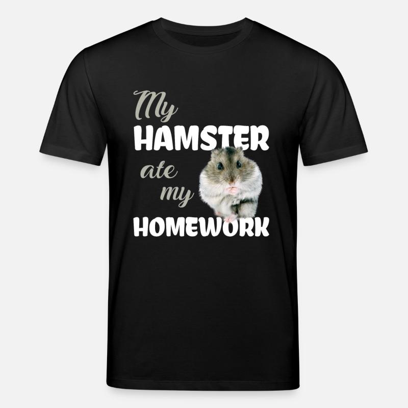 Devoirs de hamster drôle disant - T-shirt bio CREATOR Stanley/Stella Unisexe - noir