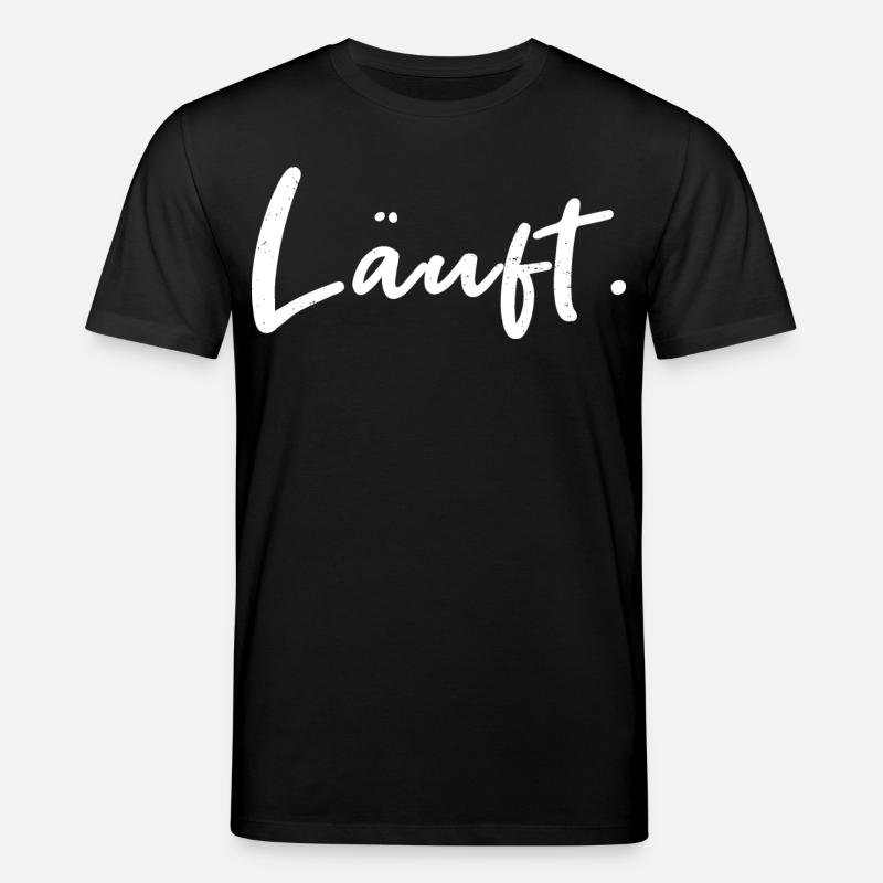 Runs. – Hand lettering statement - Stanley/Stella CREATOR Unisex Organic T-Shirt - black