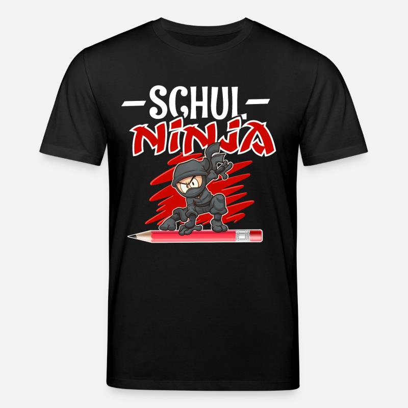 School ninja training schoolchild - Stanley/Stella CREATOR Unisex Organic T-Shirt - black