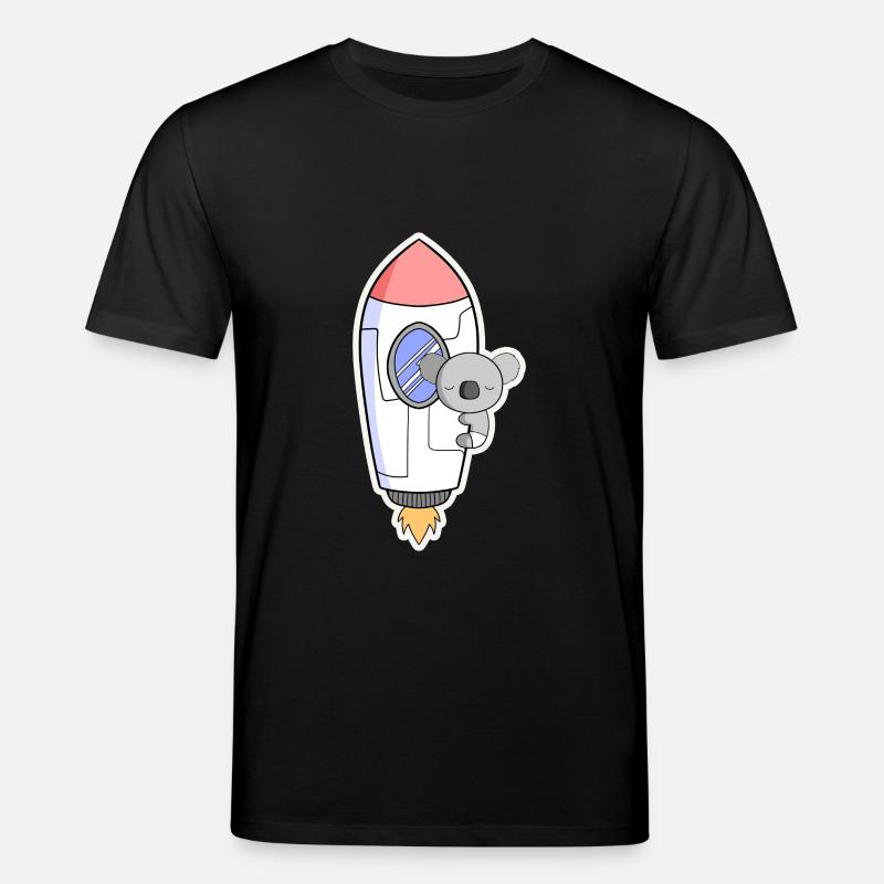 Koala rocket in orbit - Stanley/Stella CREATOR Unisex Organic T-Shirt - black