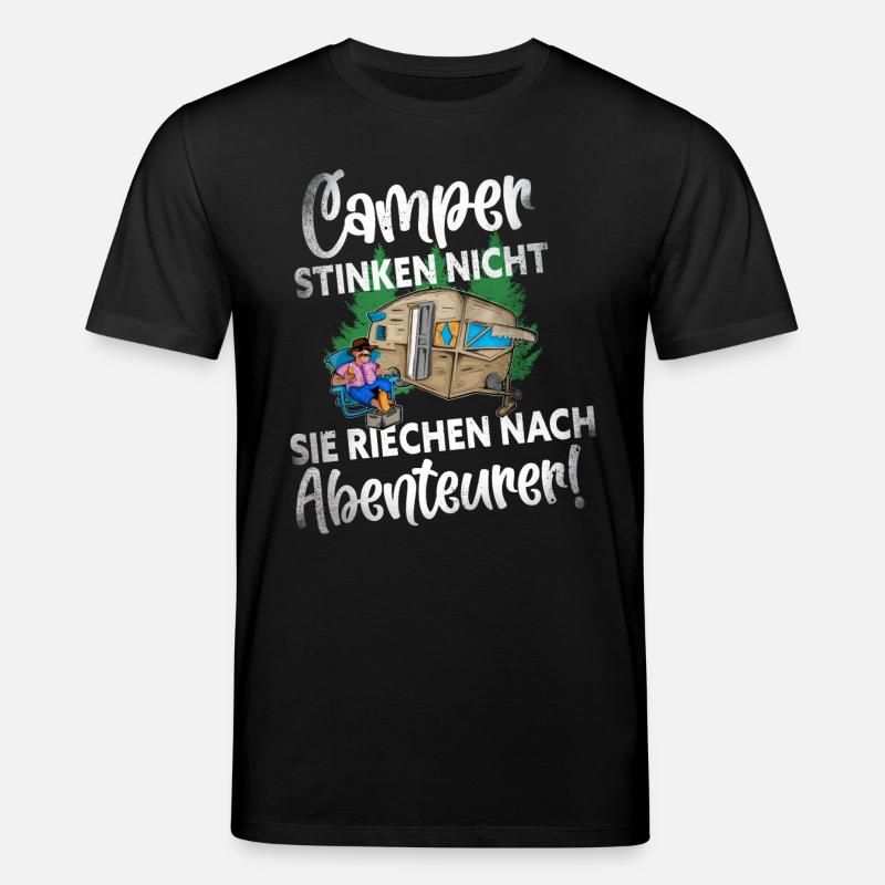 Camper Camping Lustiger Spruch - Stanley/Stella Unisex Bio-T-Shirt CREATOR  - Schwarz