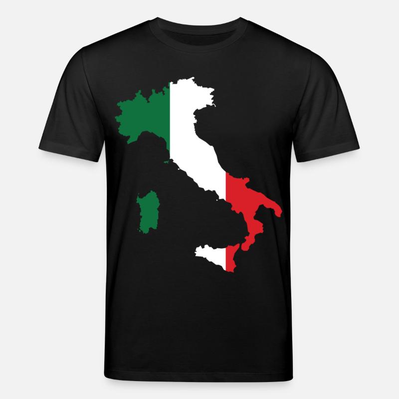 Italie Plan drapeau - T-shirt bio CREATOR Stanley/Stella Unisexe - noir