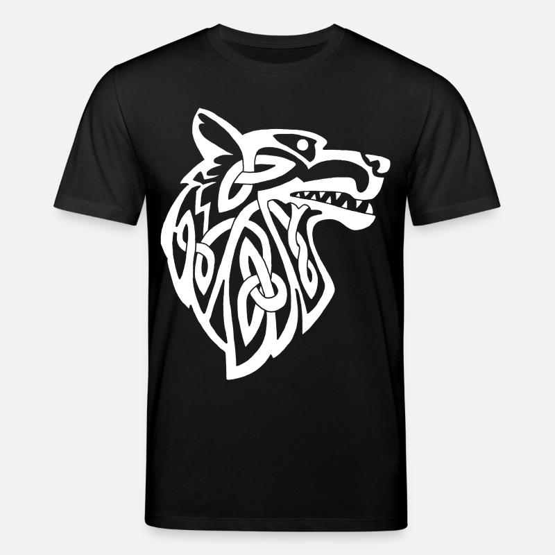 Wolf weiß Wikinger - Stanley/Stella Unisex Bio-T-Shirt CREATOR - Schwarz