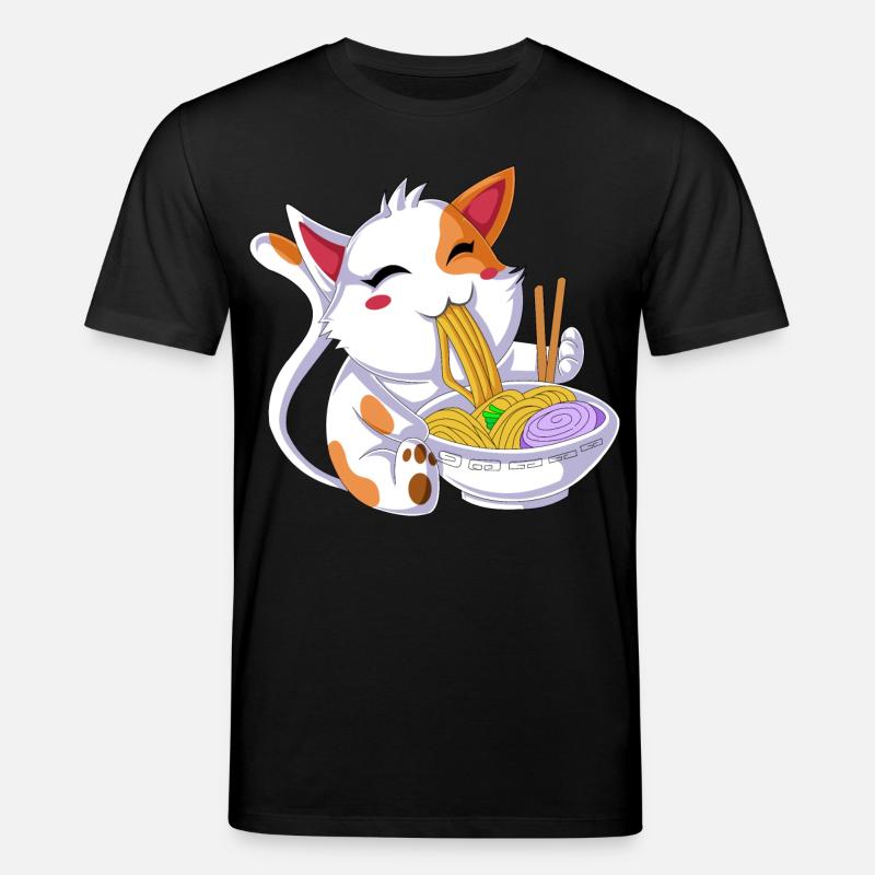 Ramen mangeant des chats - T-shirt bio CREATOR Stanley/Stella Unisexe - noir