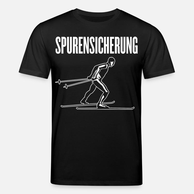 Langlauf Langläufer Langlaufen Spurensicherung - Stanley/Stella Unisex Bio-T-Shirt CREATOR  - Schwarz