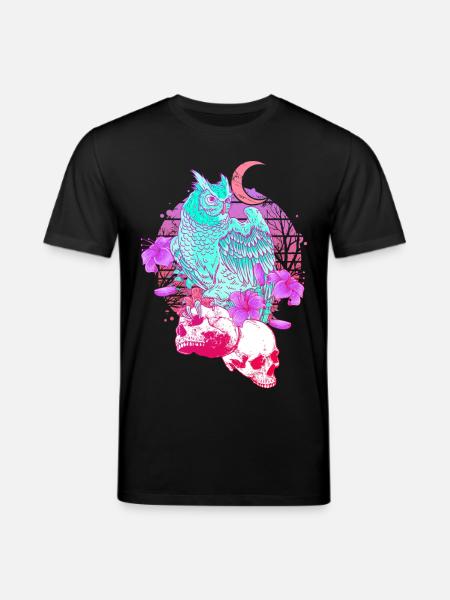 Pastel Goth Skull Owl Aesthetic Clothes Moon - Stanley/Stella CREATOR Unisex Organic T-Shirt - black