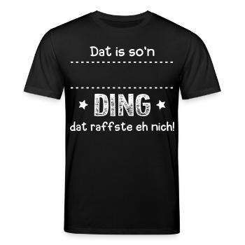 Dat Raffste Eh Nich! Vorname Personalisierbar - Stanley/Stella Unisex Bio-T-Shirt CREATOR  - Schwarz - Vorne - Alina (178cm) & Michal (187cm)