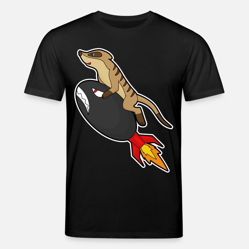 Erdmännchen Rakete - Stanley/Stella Unisex Bio-T-Shirt CREATOR - Schwarz