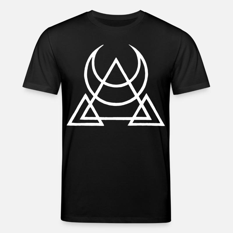 symbole blanc des pyramides égyptiennes - T-shirt bio CREATOR Stanley/Stella Unisexe - noir