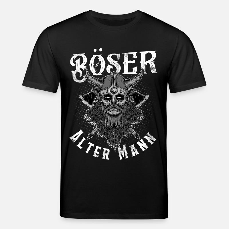 Böser Alter Mann Wikinger - Stanley/Stella Unisex Bio-T-Shirt CREATOR  - Schwarz