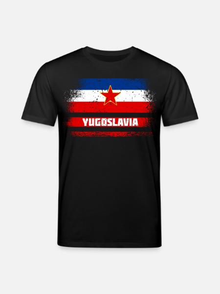 Yugoslavia vintage flags - Stanley/Stella CREATOR Unisex Organic T-Shirt - black