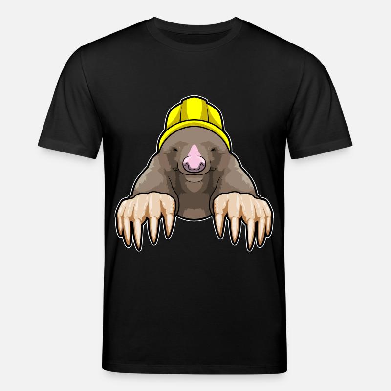 Maulwurf Bergarbeiter Bergbau - Stanley/Stella Unisex Bio-T-Shirt CREATOR  - Schwarz