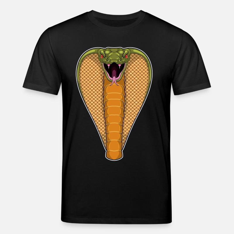Kobra Schlange - Stanley/Stella Unisex Bio-T-Shirt CREATOR  - Schwarz