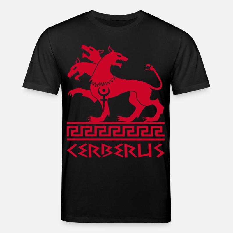 Roter Cerberus-Hund - Stanley/Stella Unisex Bio-T-Shirt CREATOR  - Schwarz