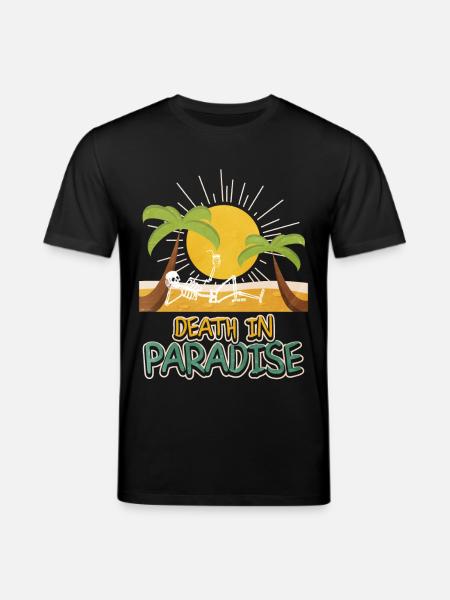 Death in Paradise – Skeleton Holiday Vibes - Stanley/Stella CREATOR Unisex Organic T-Shirt - black