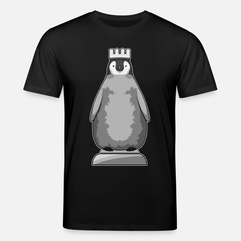 Pinguin als Schachfigur König - Stanley/Stella Unisex Bio-T-Shirt CREATOR  - Schwarz