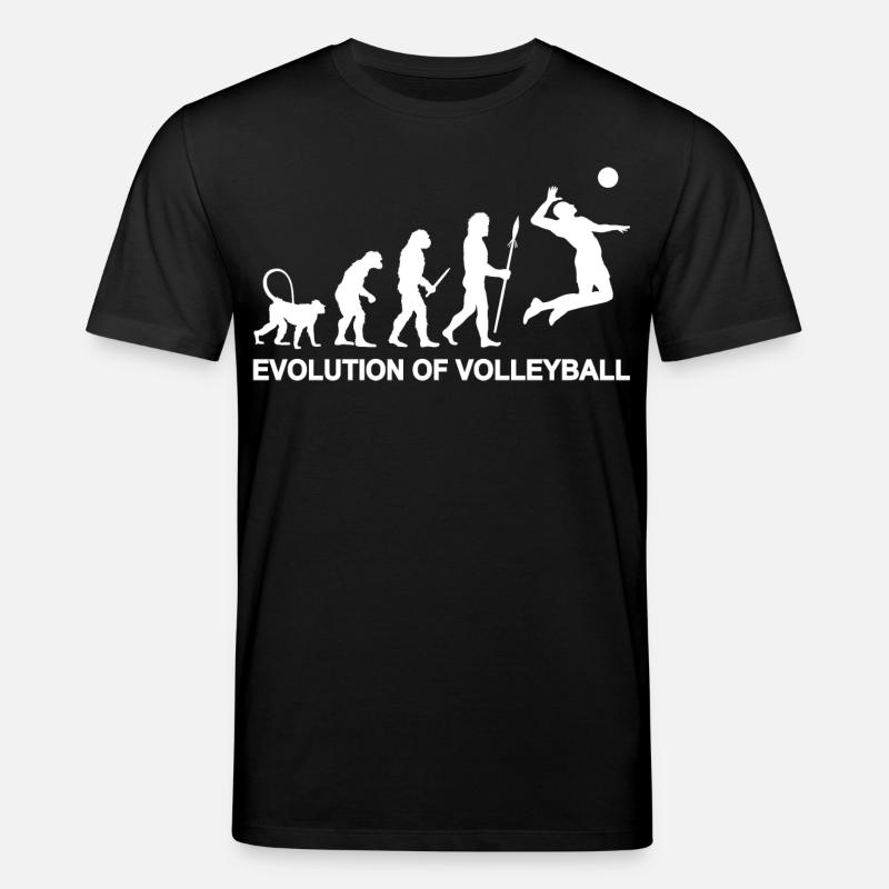 Evolution des Volleyballs - Stanley/Stella Unisex Bio-T-Shirt CREATOR  - Schwarz