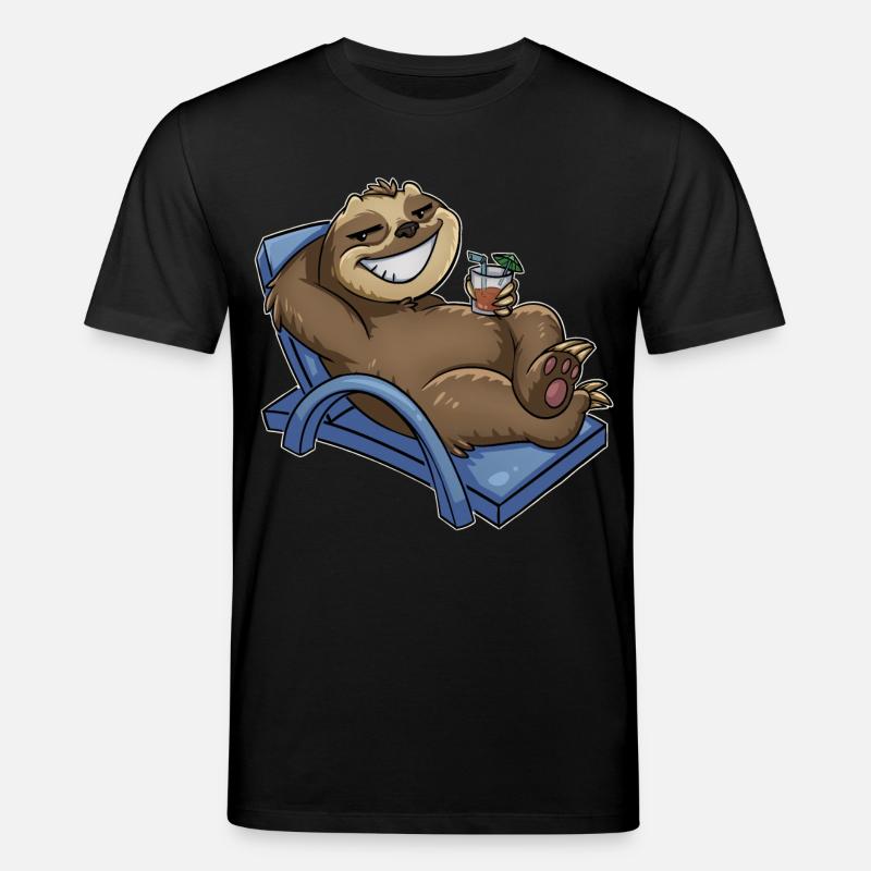 Faultier - Stanley/Stella Unisex Bio-T-Shirt CREATOR  - Schwarz