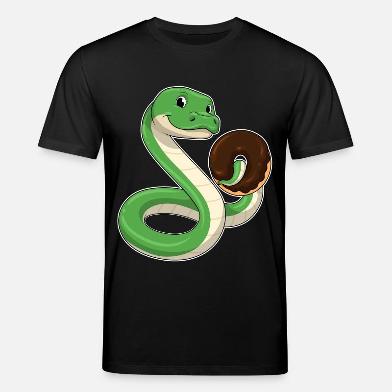 Serpent avec beignet - T-shirt bio CREATOR Stanley/Stella Unisexe - noir