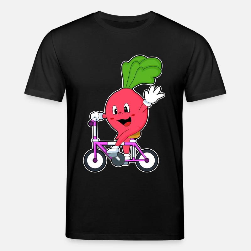 Radis avec vélo - T-shirt bio CREATOR Stanley/Stella Unisexe - noir