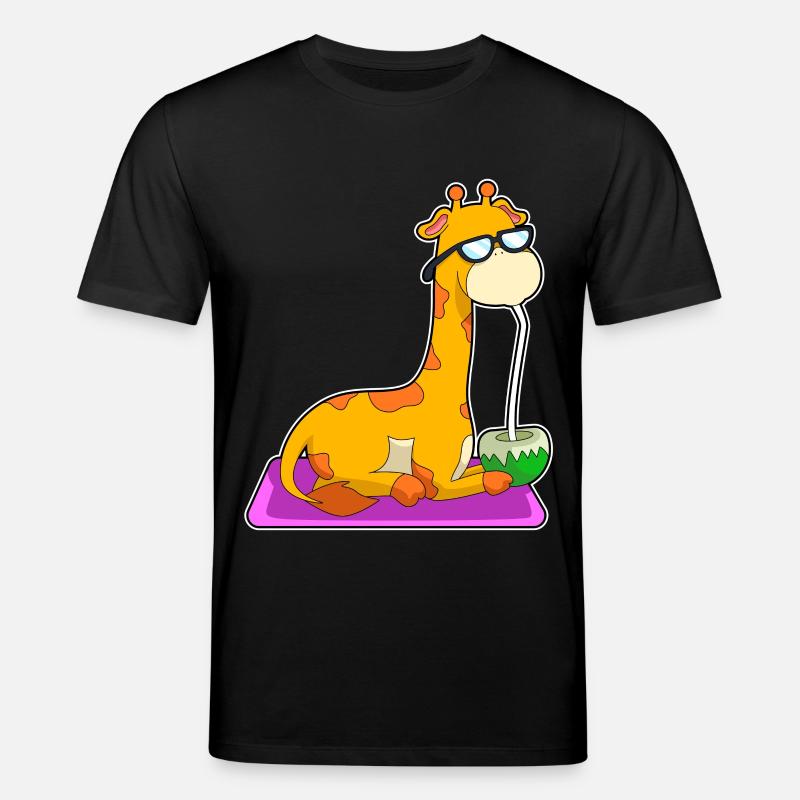 Giraffe mit Kokosnuss - T-shirt bio CREATOR Stanley/Stella Unisexe - noir