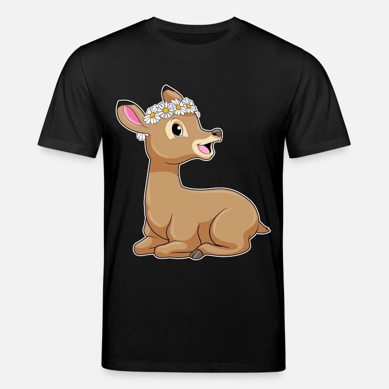 Reh Gänseblümchen - Stanley/Stella Unisex Bio-T-Shirt CREATOR - Schwarz
