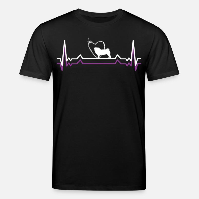 Mops Liebe - Stanley/Stella Unisex Bio-T-Shirt CREATOR  - Schwarz