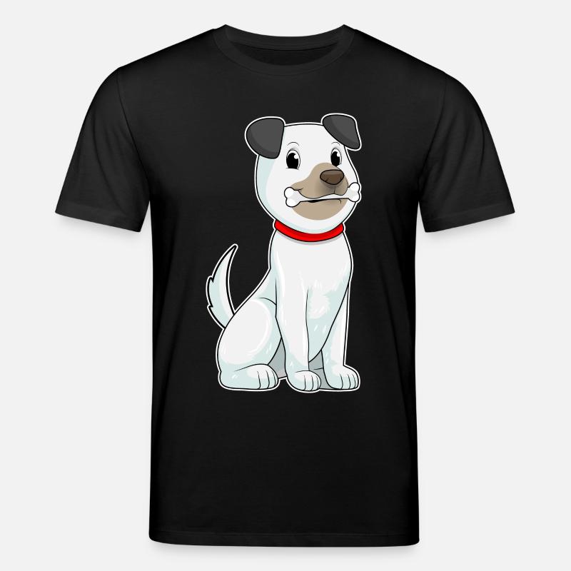 Hund mit Knochen - Stanley/Stella Unisex Bio-T-Shirt CREATOR  - Schwarz