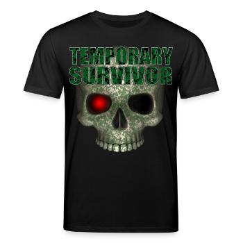 Temporary Survivor Skull R6Z - Stanley/Stella CREATOR Unisex Organic T-Shirt - black - Front - Alina (178cm) & Michal (187cm)