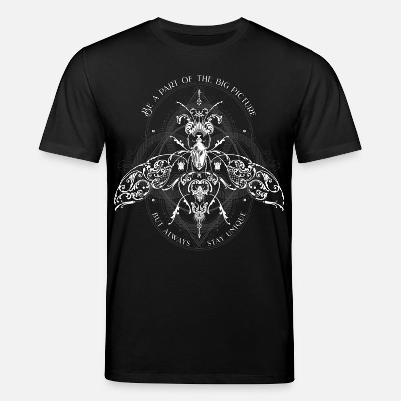 Insekten Muster Psychedelisch Bug Pattern - Stanley/Stella Unisex Bio-T-Shirt CREATOR  - Schwarz
