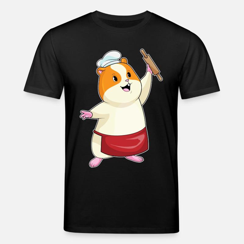 Hamster Bäcker Nudelholz Backen - Stanley/Stella Unisex Bio-T-Shirt CREATOR - Schwarz