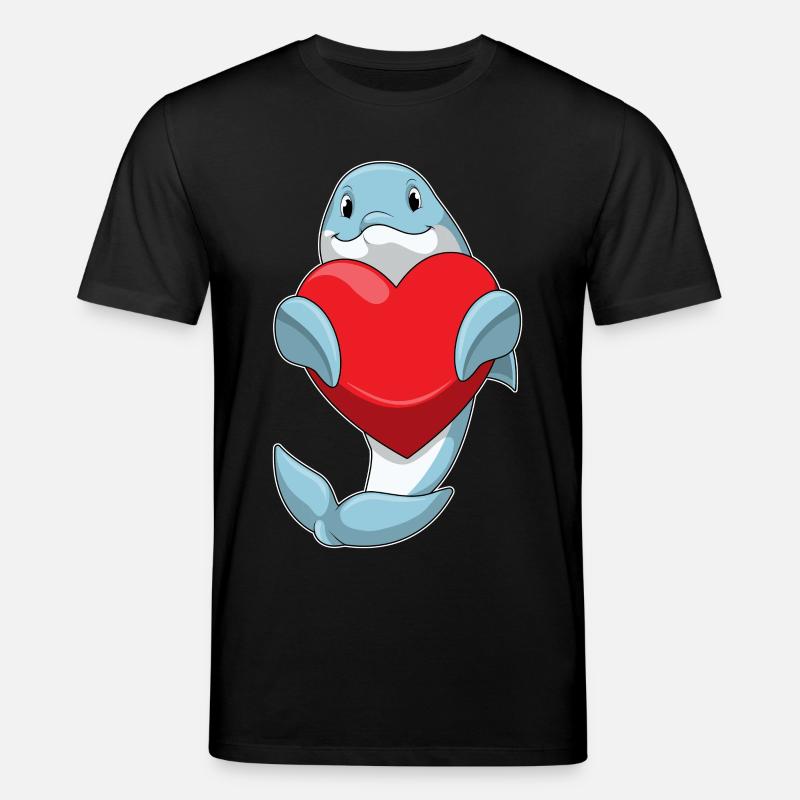 Delfin Herz - Stanley/Stella Unisex Bio-T-Shirt CREATOR - Schwarz