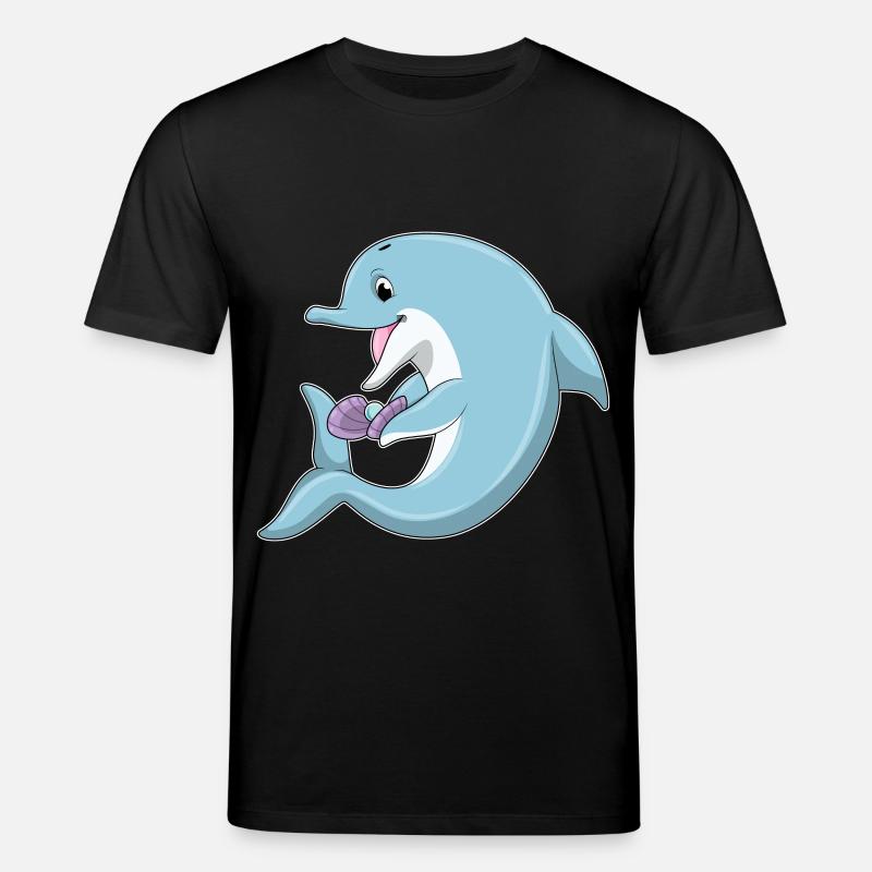 Dauphin avec perle - T-shirt bio CREATOR Stanley/Stella Unisexe - noir