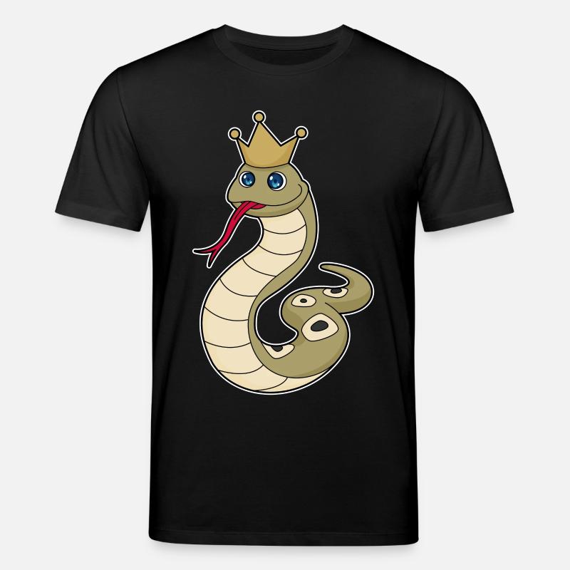 Serpent comme roi avec couronne - T-shirt bio CREATOR Stanley/Stella Unisexe - noir