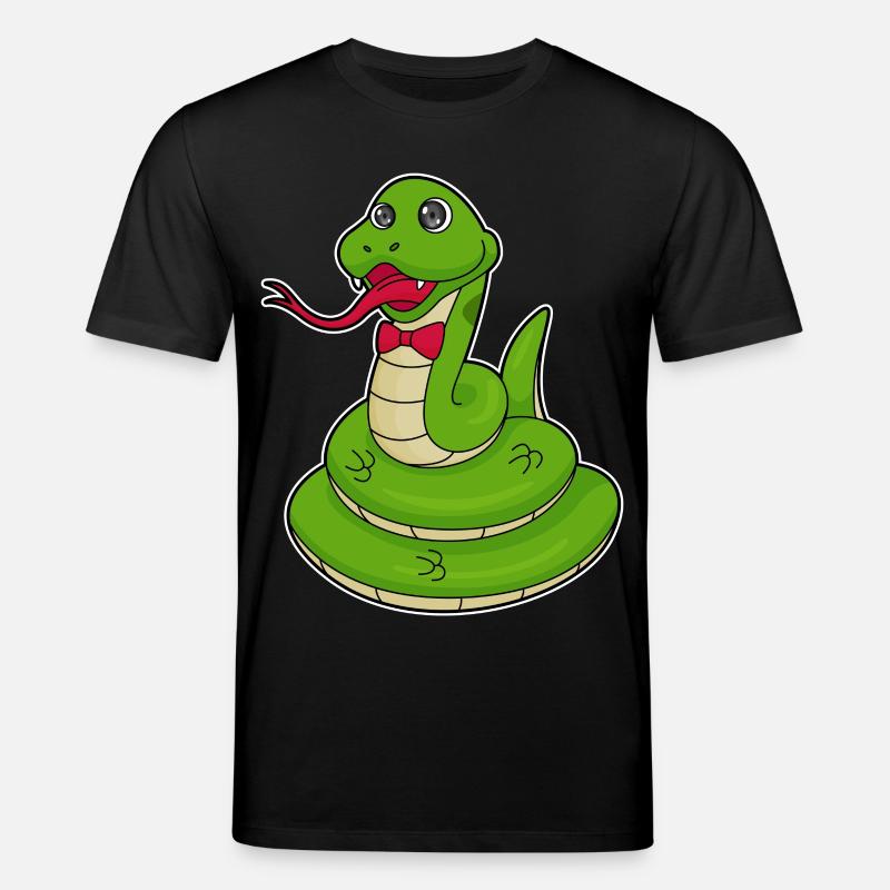 Schlange mit Schleife - Stanley/Stella Unisex Bio-T-Shirt CREATOR  - Schwarz