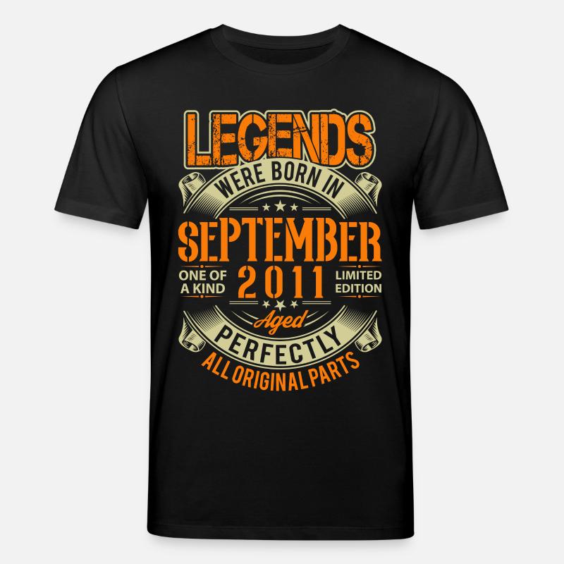 Légende d’anniversaire de septembre 2011 - T-shirt bio CREATOR Stanley/Stella Unisexe - noir