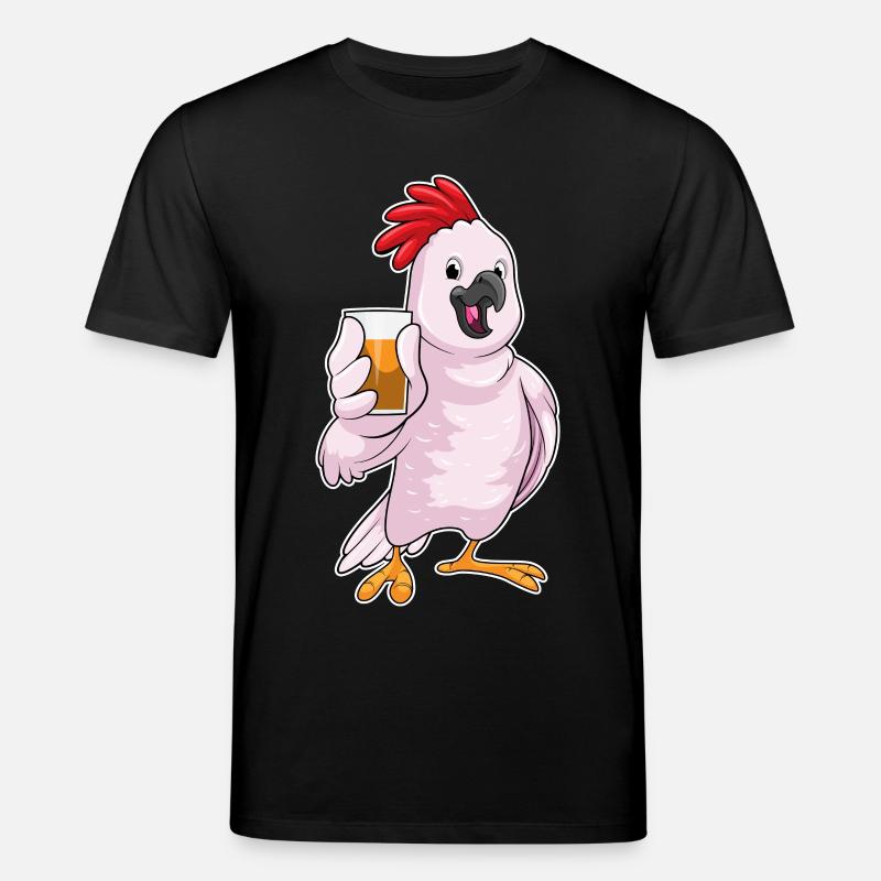 Papagei mit Saft - Stanley/Stella Unisex Bio-T-Shirt CREATOR  - Schwarz