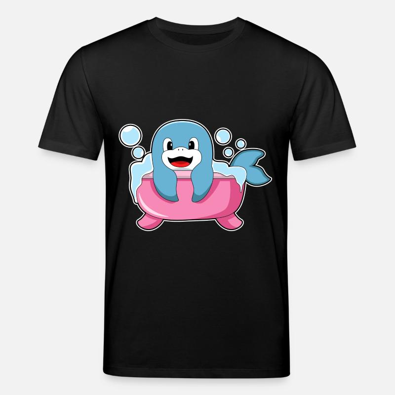 Dauphin dans la baignoire - T-shirt bio CREATOR Stanley/Stella Unisexe - noir