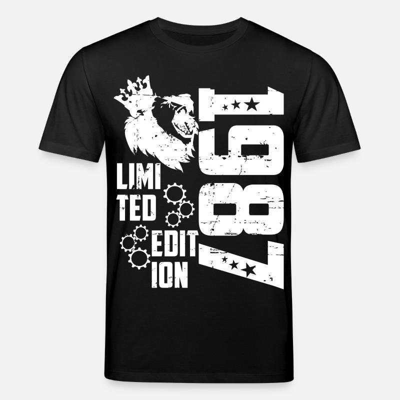 1987 Born Édition Limitée - T-shirt bio CREATOR Stanley/Stella Unisexe - noir
