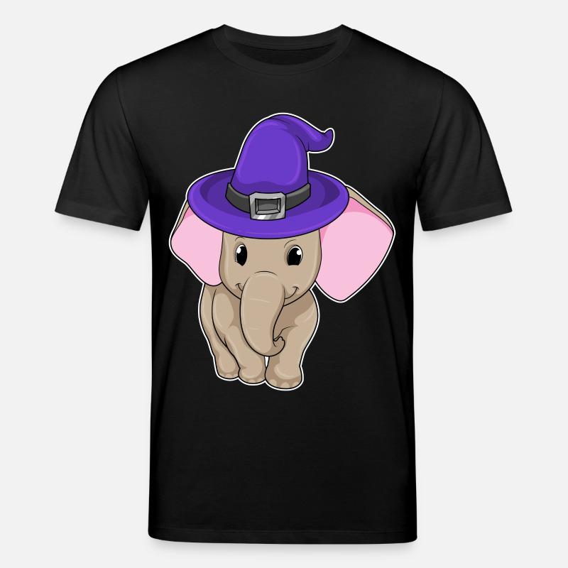Elefant als Zauberer - Stanley/Stella Unisex Bio-T-Shirt CREATOR  - Schwarz
