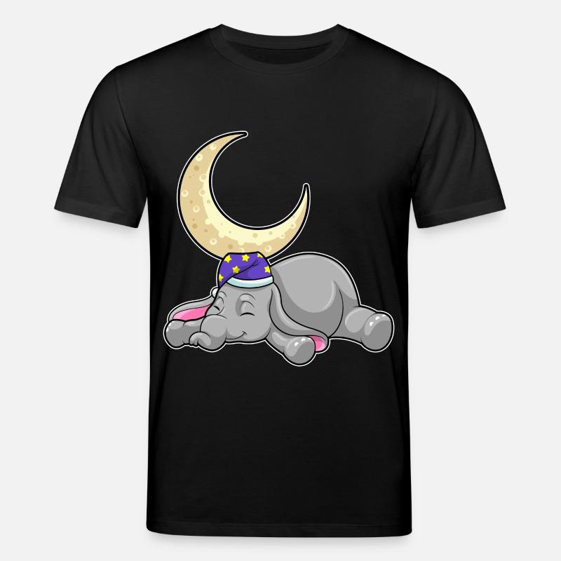 Éléphant avec lune - T-shirt bio CREATOR Stanley/Stella Unisexe - noir