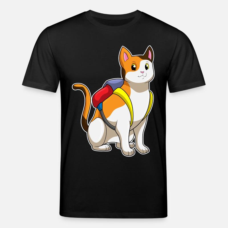 Chat avec cartable - T-shirt bio CREATOR Stanley/Stella Unisexe - noir